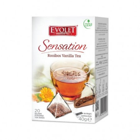 Ceai Rooibos Vanilla Tea, Evolet Sensation piramida 20 plicuri