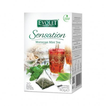 Ceai Moroccan Mint, Evolet Sensation piramida 20 plicuri