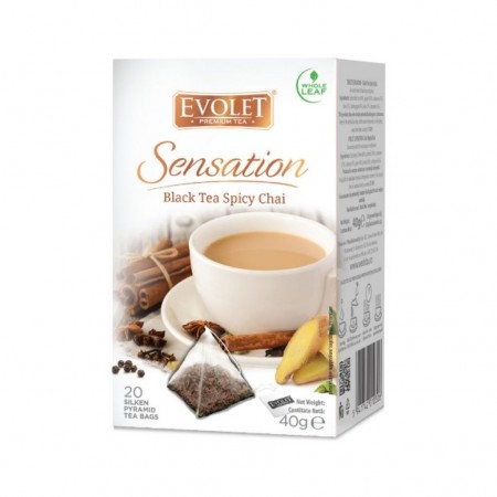 Ceai negru Black Tea Spicy Chai Evolet Sensation piramida 20 plicuri