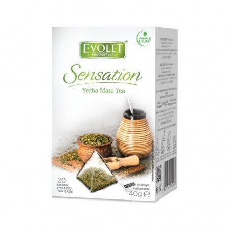 Ceai Yerba Mate Tea, Evolet Sensation piramida 20 plicuri