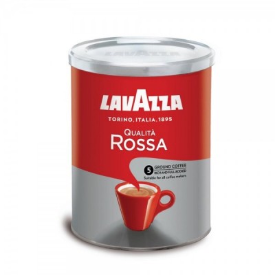 preparare cafea Lavazza Qualita Rossa Cafea Macinata 250g cutie metalica