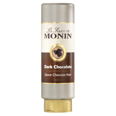 preparare cafea Topping Monin Dark Chocolate (Ciocolata Neagra) 500 ml