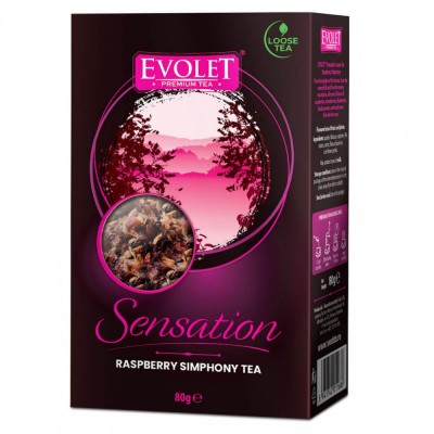Ceai vrac Raspberry Simphony Tea Evolet Premium Sensation 80g