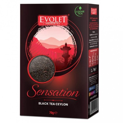 Ceai negru vrac Black Tea Ceylon Evolet Premium Sensation 70g