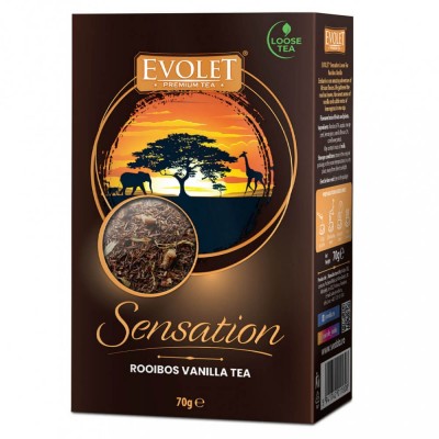 Ceai vrac Rooibos Vanilla Tea Evolet Premium Sensation 70g