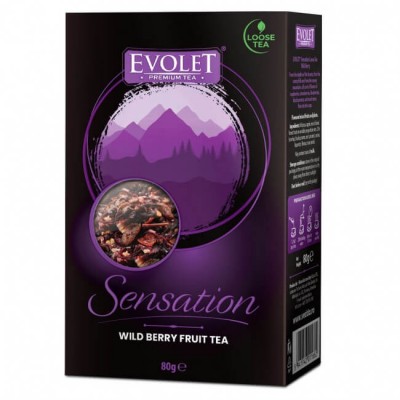 Ceai vrac Wild Berry Fruit Tea Evolet Premium Sensation 80g