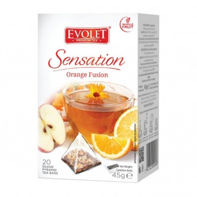 Ceai cu portocale (Orange Fusion) Evolet Sensation piramida 20 plicuri