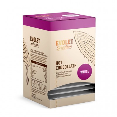 Ciocolata calda Evolet Selection - White 512 g (16 plicuri x 32g)
