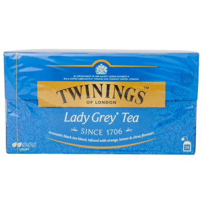 Twinings Ceai Negru Lady Grey 25 plicuri x 2g